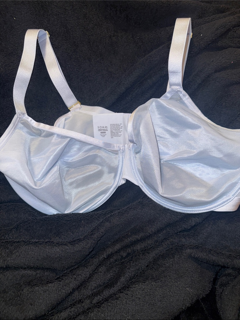 Soma Unbelievable Lift Perfect Coverage Bra 40DD Light Blue Like New